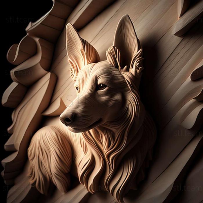 3D model Taigan dog breed dog (STL)